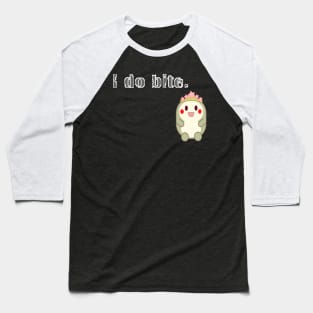 I do bite. cute 3 (White frame) Baseball T-Shirt